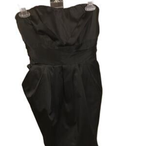 Black Satin Formal Lauren Conrad gown size 10
